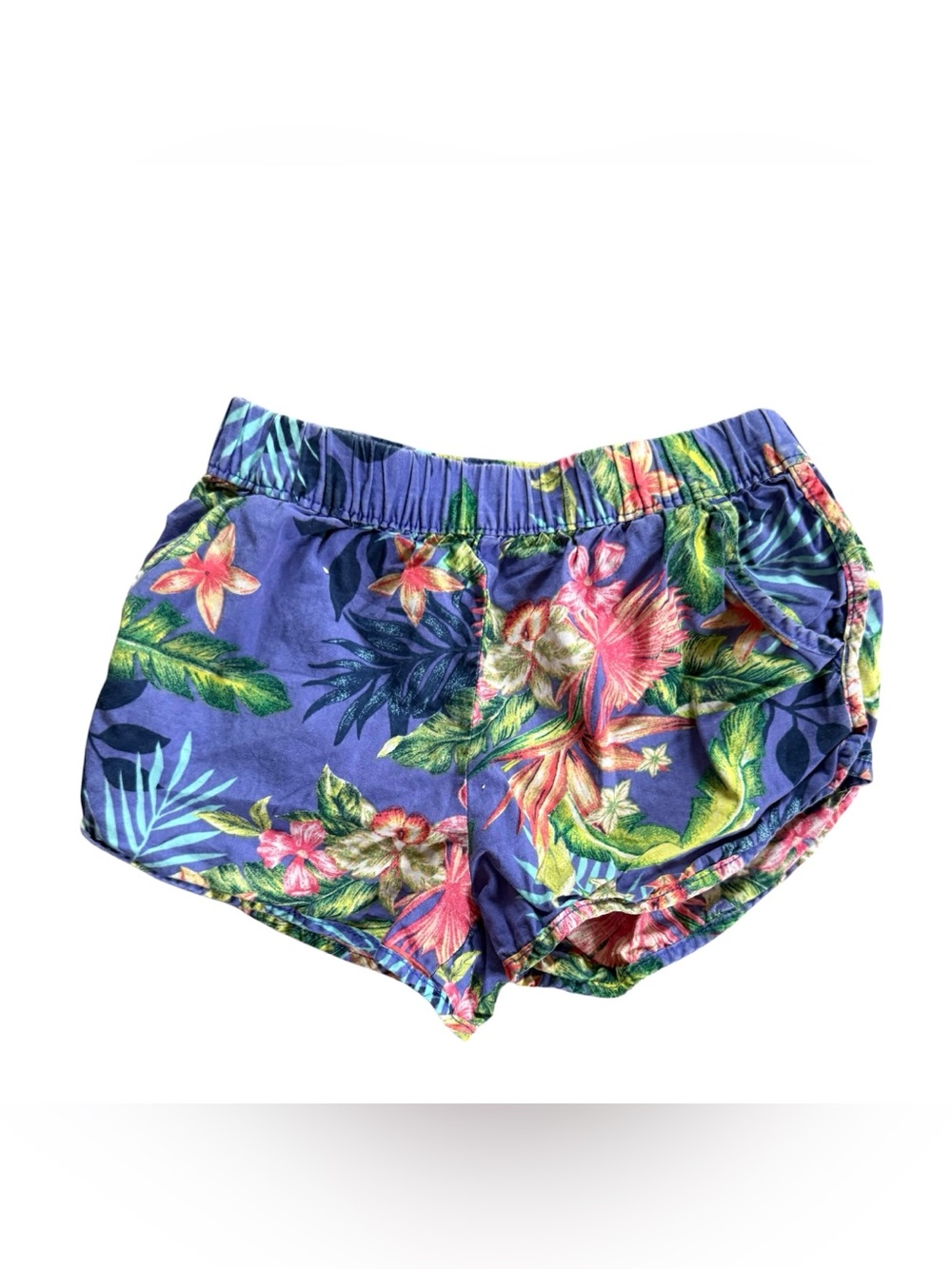 GAP Kids Floral Blue Elastic Waist Shorts